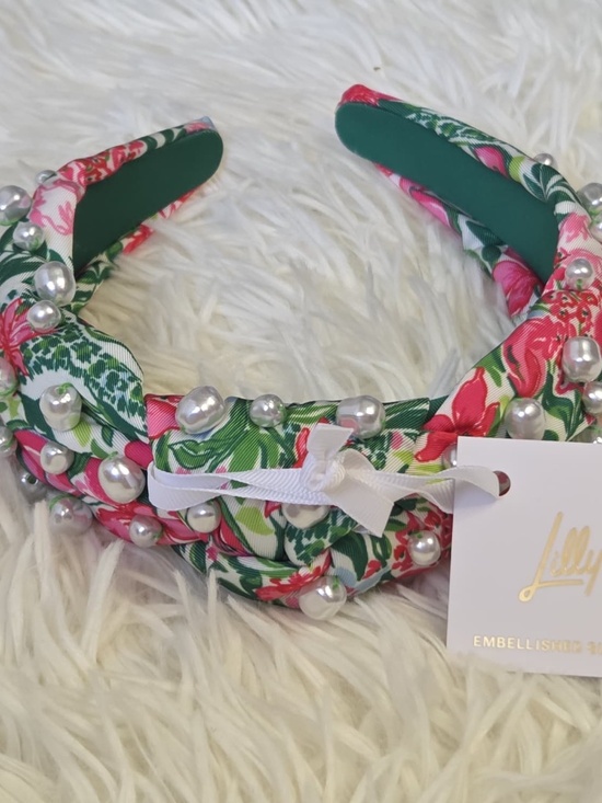 NWT Lilly Pulitzer Knot Headband With Pearls \